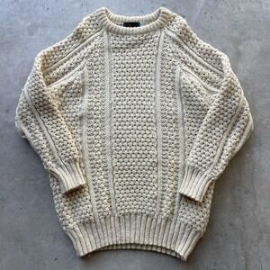 Vintage Doogan Donegal Hand Knit Irish Sweater Wool Fisherman Cable Knit Size 44